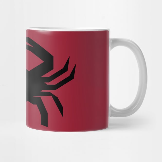 Radioactive Crab Logo Black on Red by IORS